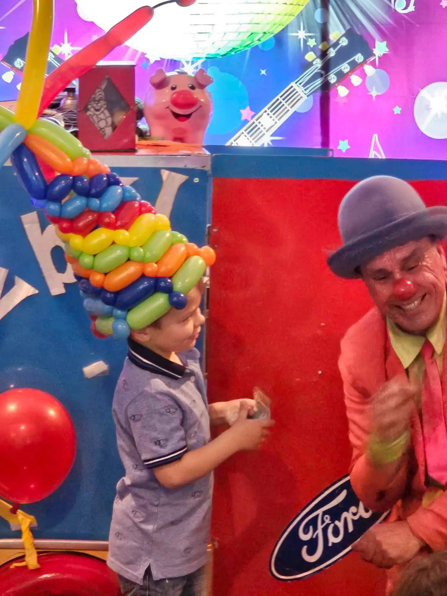 Kids laughing at birthday party